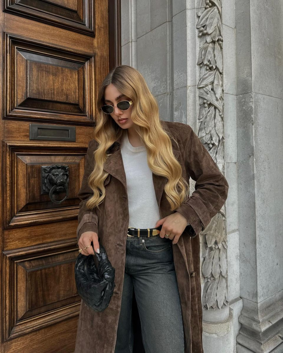 Elisea | Refined Suede Trench Coat