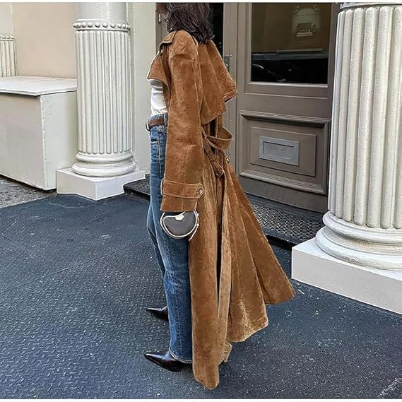 Elisea | Refined Suede Trench Coat