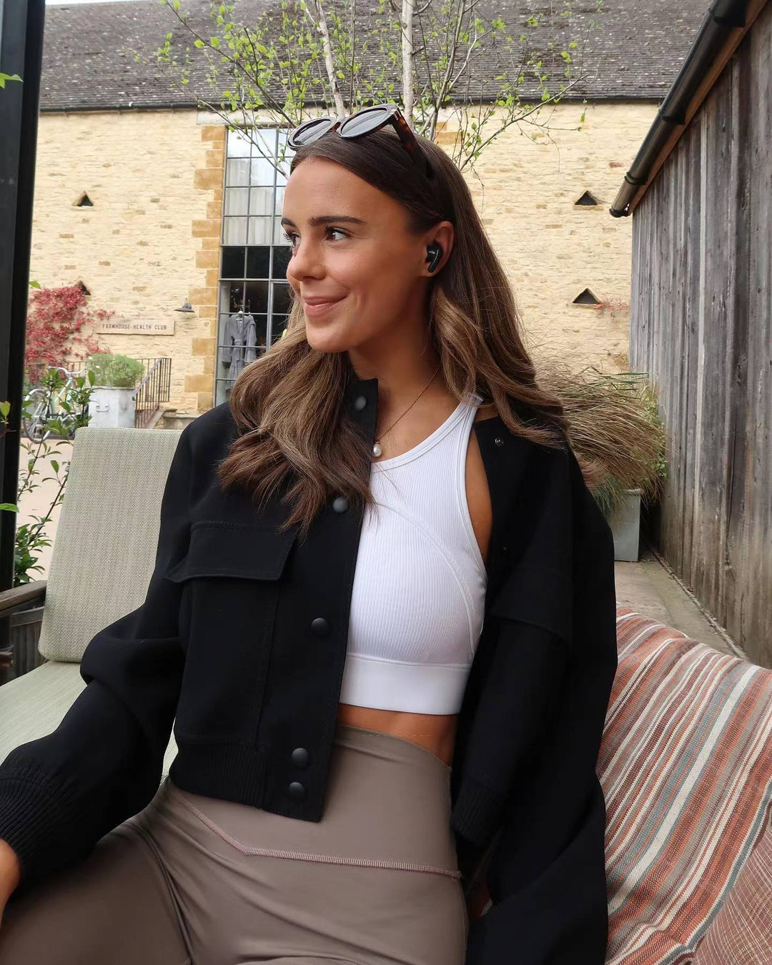 Nola | Effortless Cropped Bomber Jacket