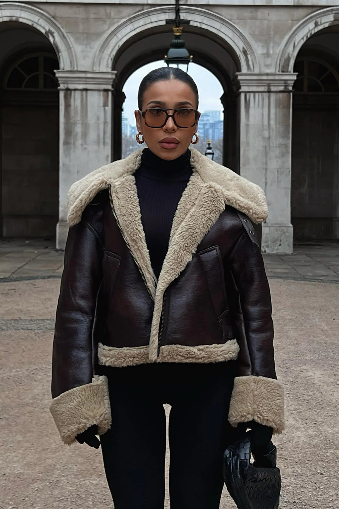 Samara | Cosy Cropped Shearling Jacket