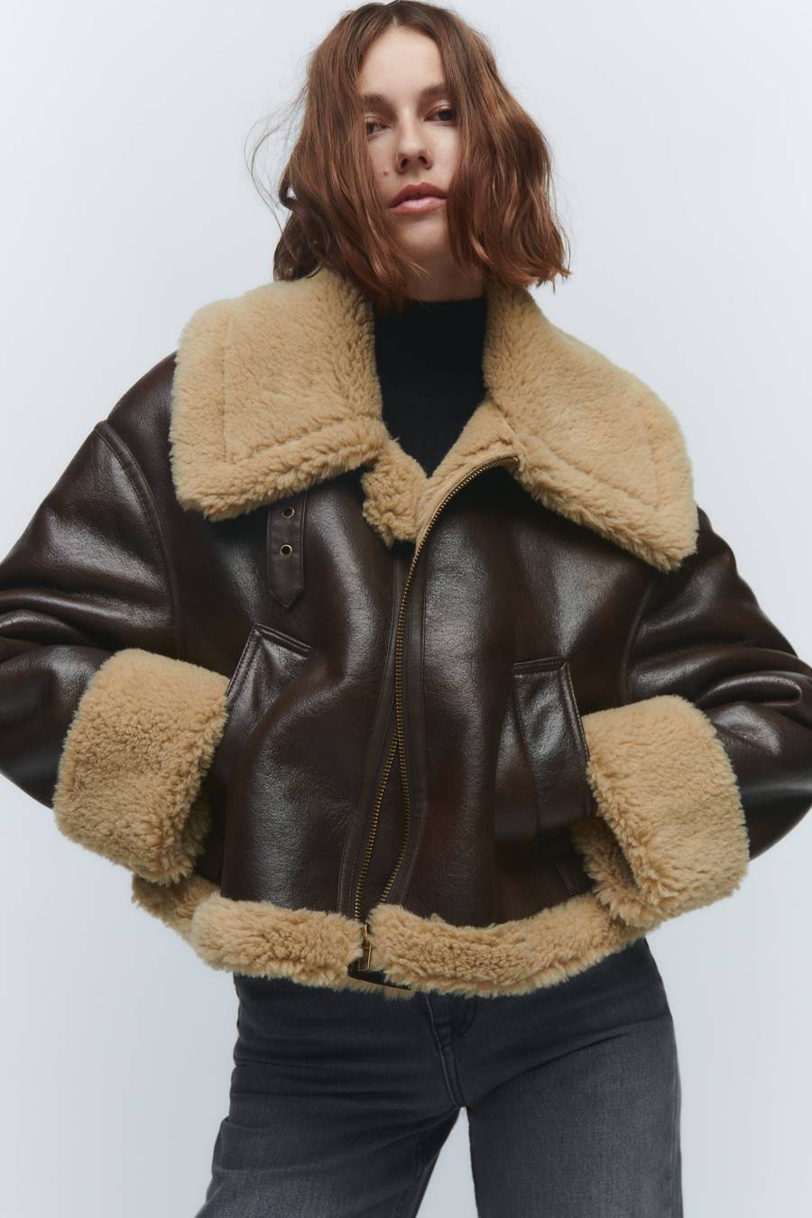 Samara | Cosy Cropped Shearling Jacket