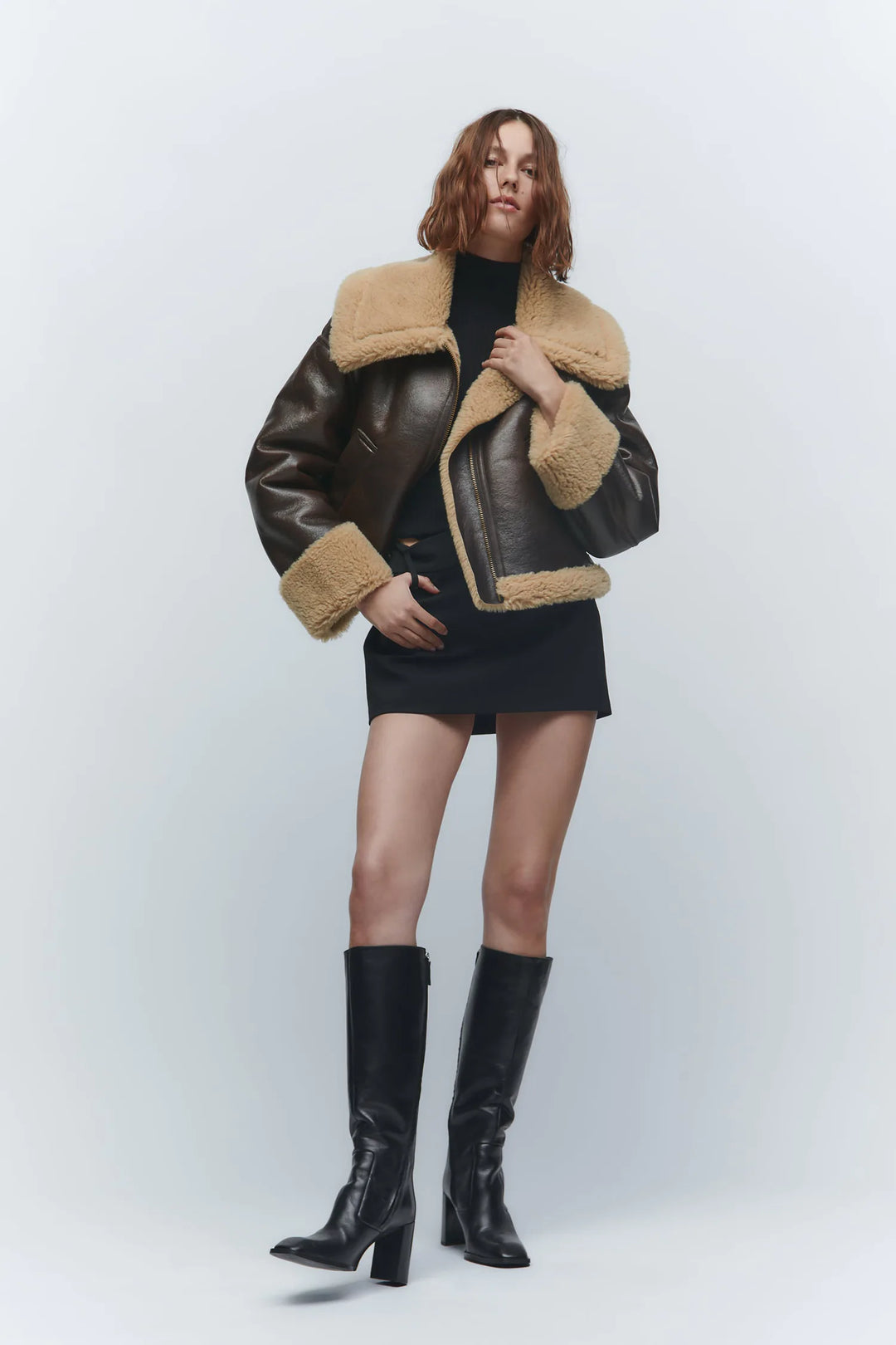 Samara | Cosy Cropped Shearling Jacket