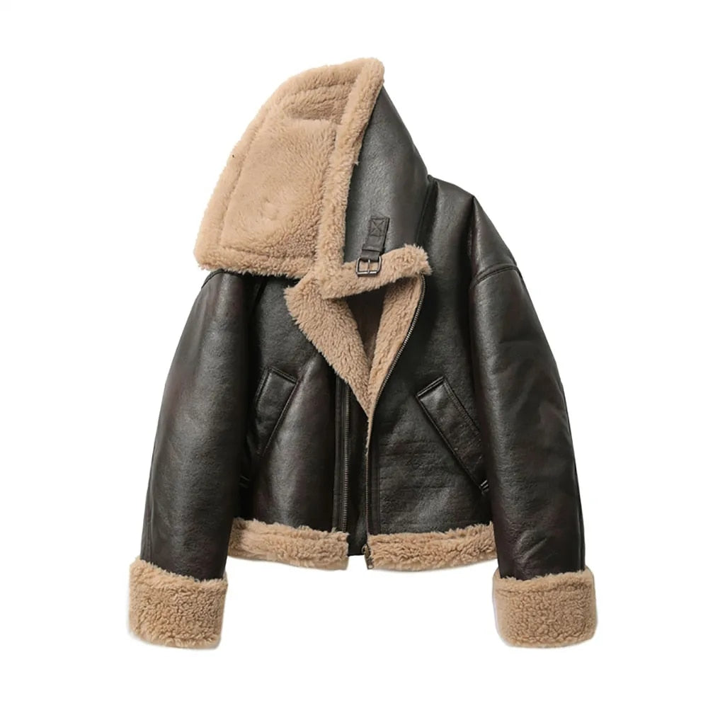 Samara | Cosy Cropped Shearling Jacket