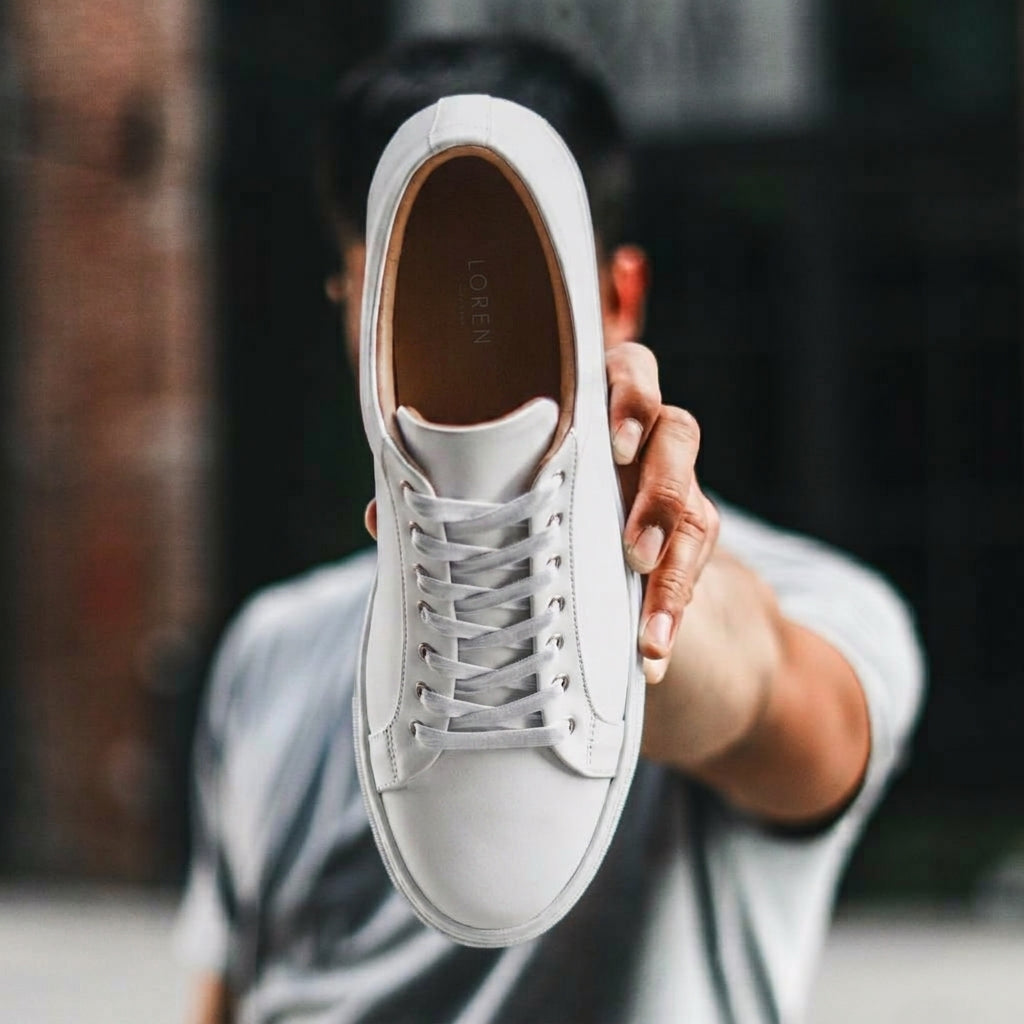 Aurelius | Premium Leather Low-Top Trainers for Men