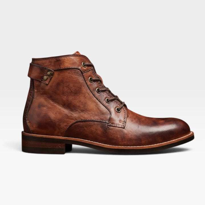 Boyd | Smart Buckle Strap Leather Ankle Boots