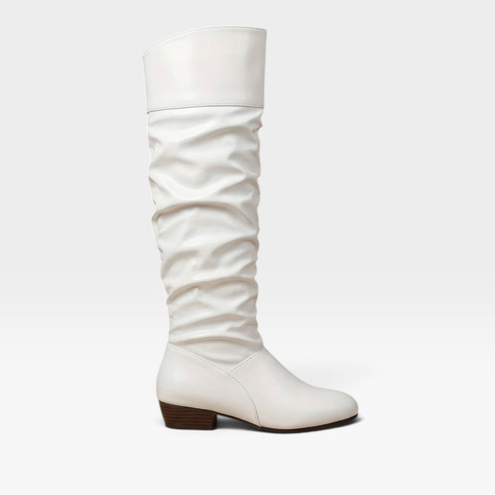 Theodosia | Relaxed Knee High Block Heel Boots Women