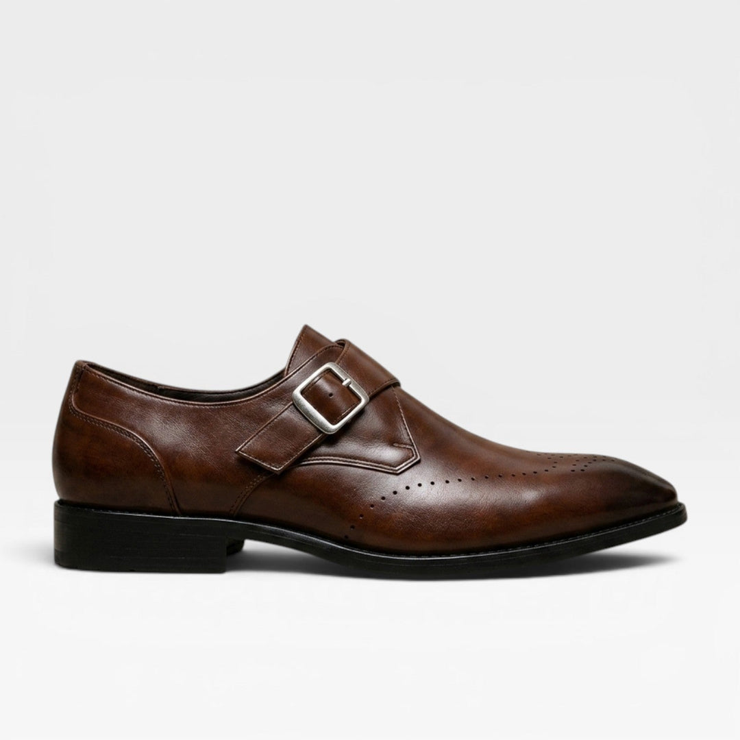 Chatham | Polished Leather Monk Strap Shoes