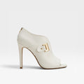 Zenobia | Graceful Peep Toe Leather Ankle Boots