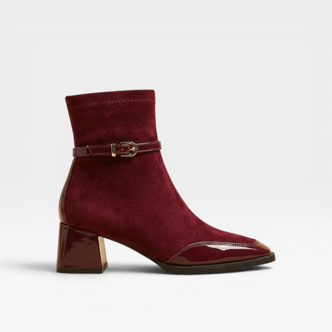 Undine | Refined Suede Block Heel Ankle Boots