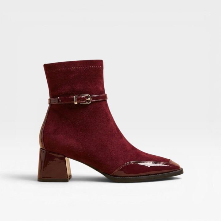 Undine | Refined Suede Block Heel Ankle Boots