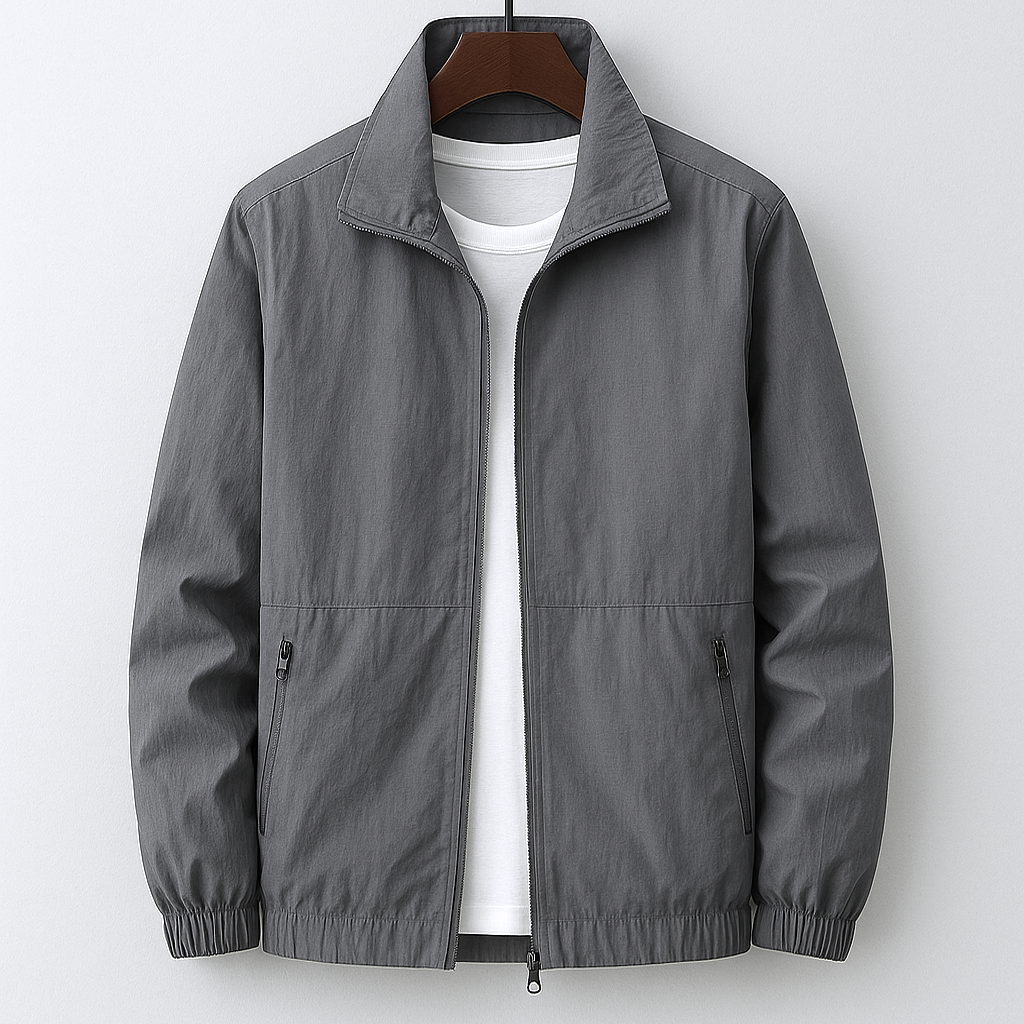 Hollis | Classic Stand-Collar Bomber Jacket for Men