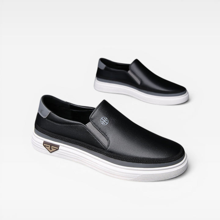 Dougray | Relaxed Leather Slip-On Trainers