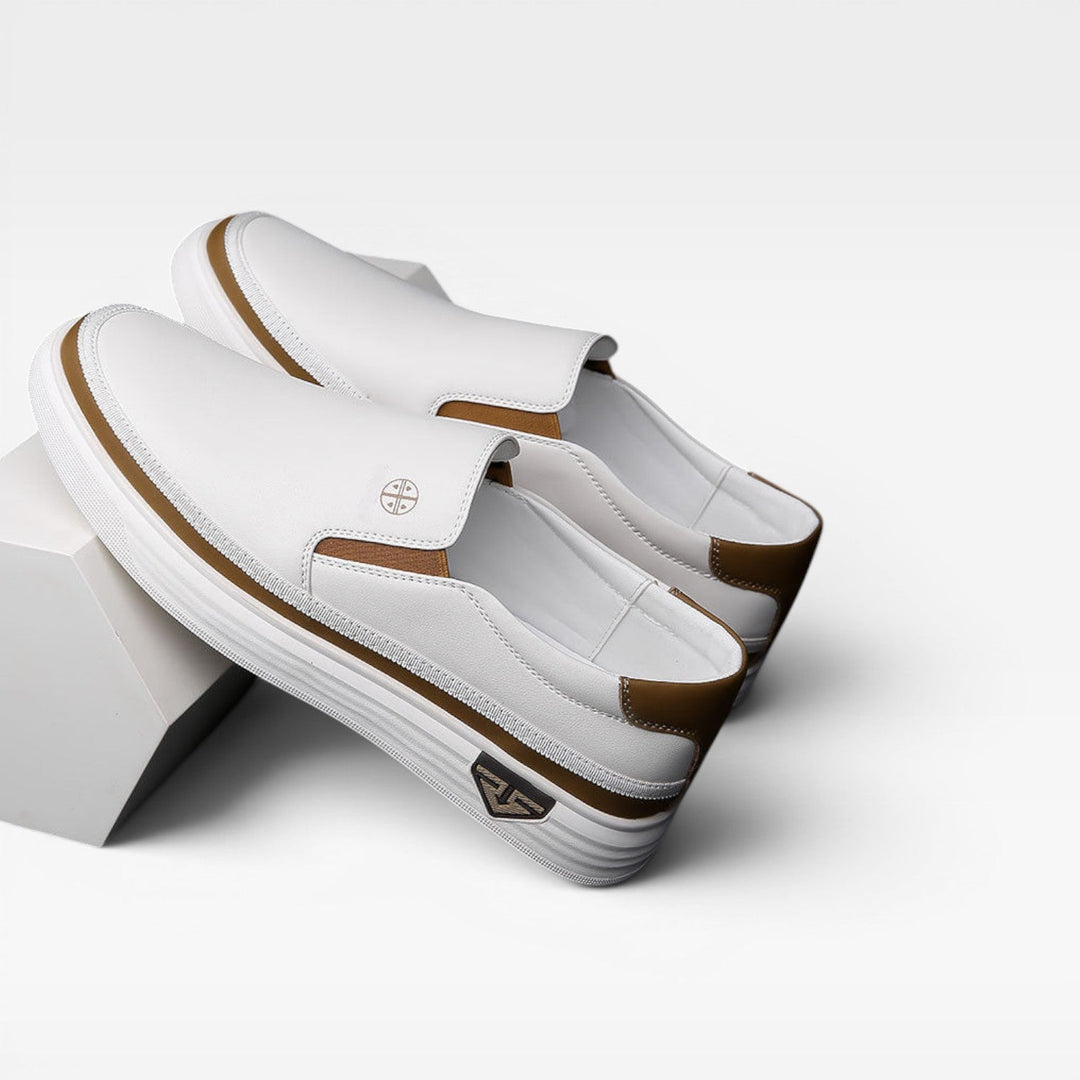 Dougray | Relaxed Leather Slip-On Trainers