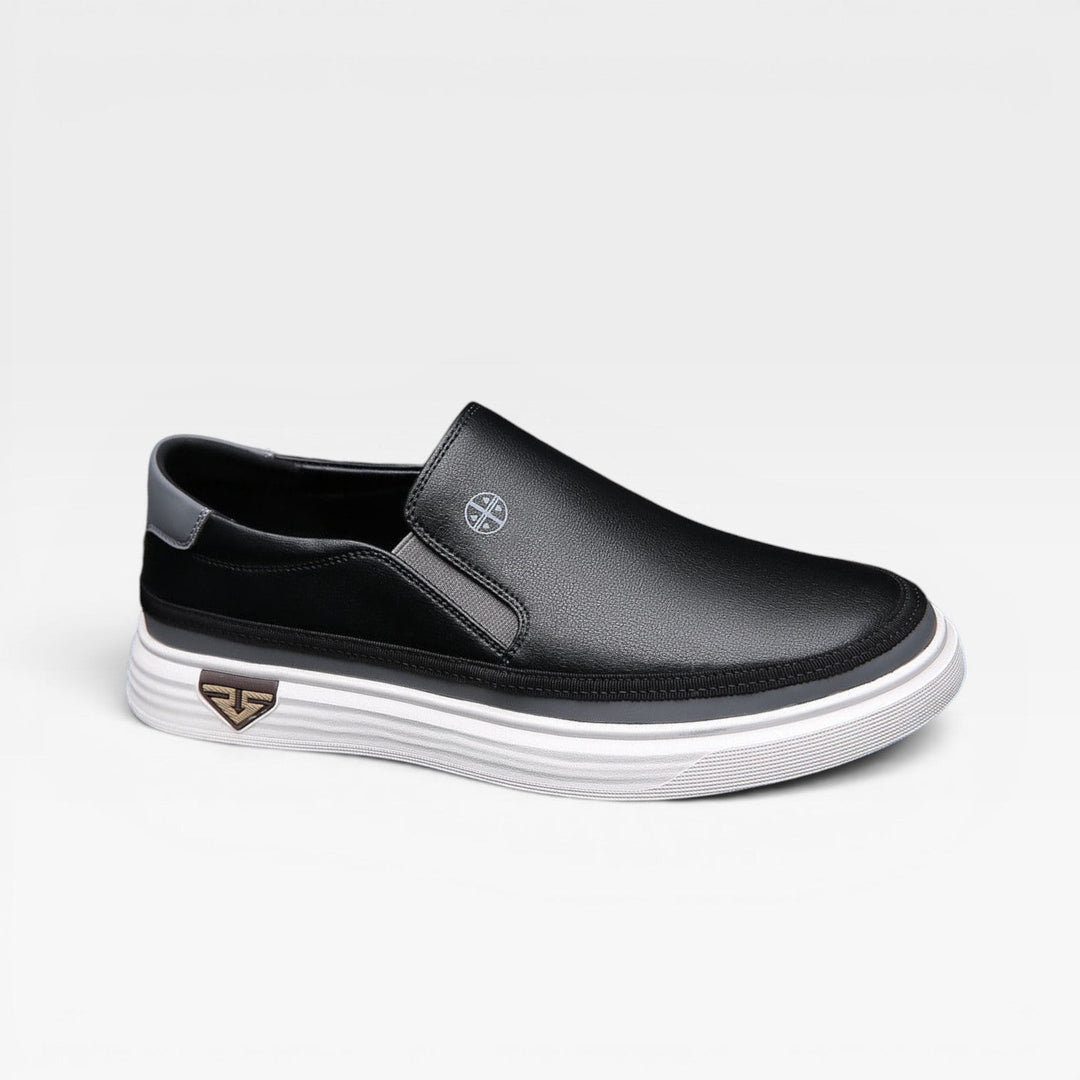Dougray | Relaxed Leather Slip-On Trainers
