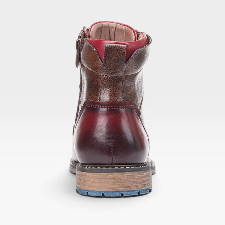 Aubrey | Sharp Contrast Sole Leather Ankle Boots