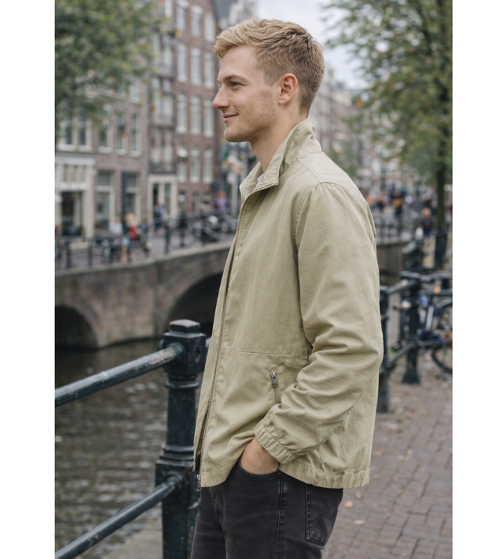 Hollis | Classic Stand-Collar Bomber Jacket for Men