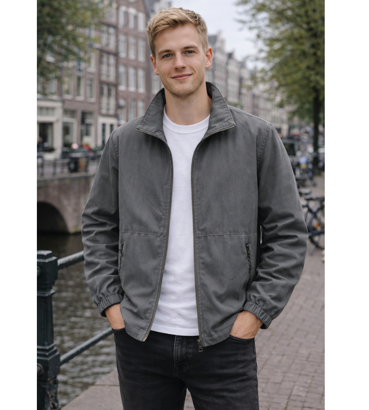 Hollis | Classic Stand-Collar Bomber Jacket for Men