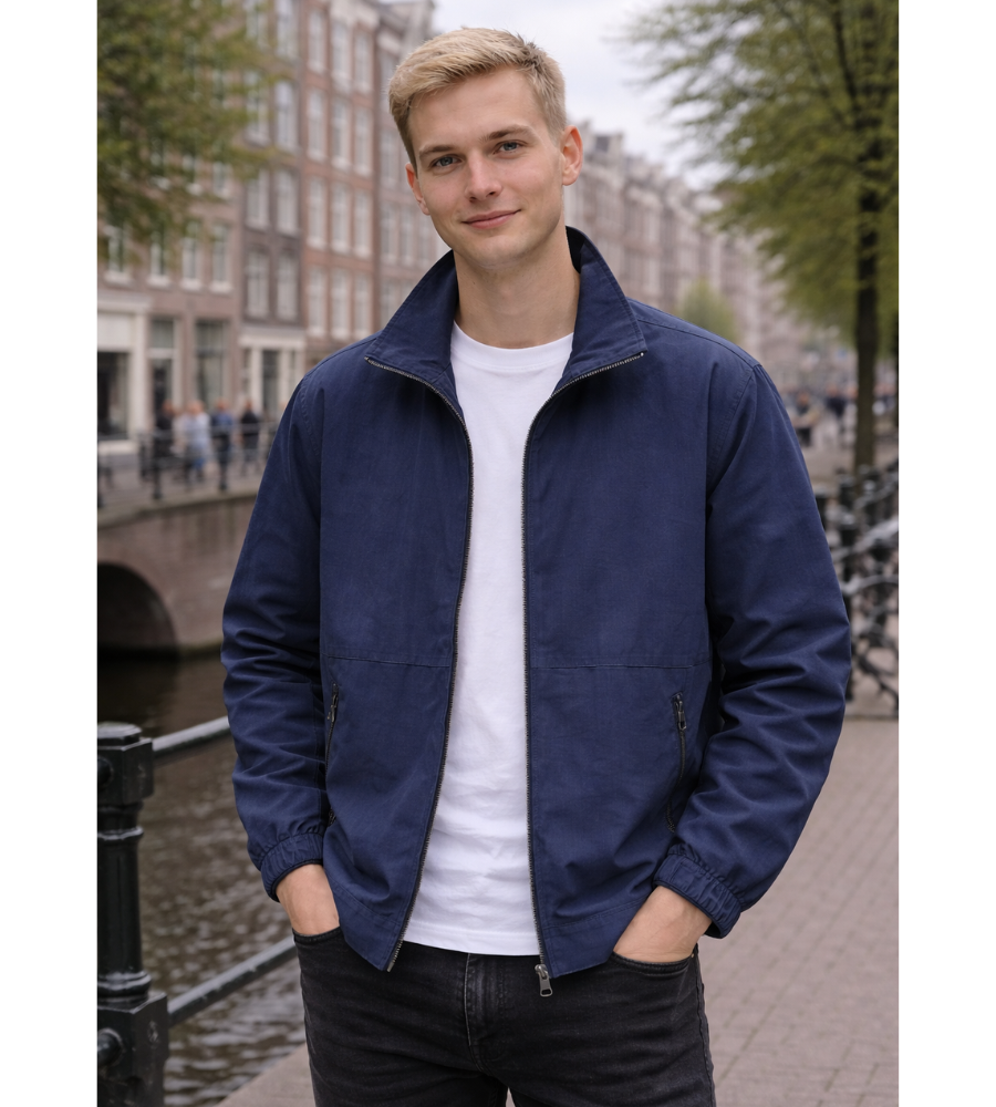 Hollis | Classic Stand-Collar Bomber Jacket for Men