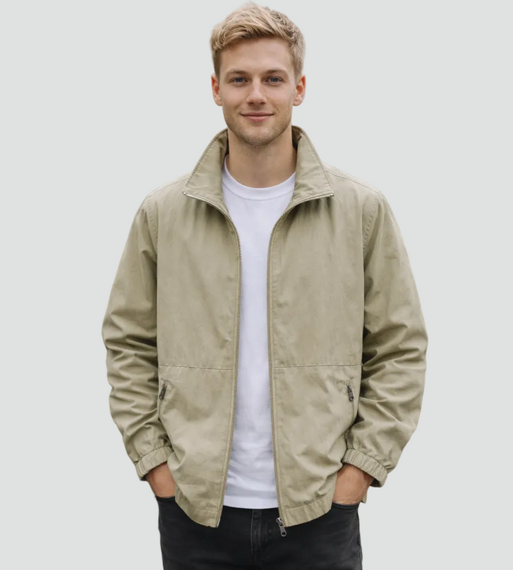Hollis | Classic Stand-Collar Bomber Jacket for Men