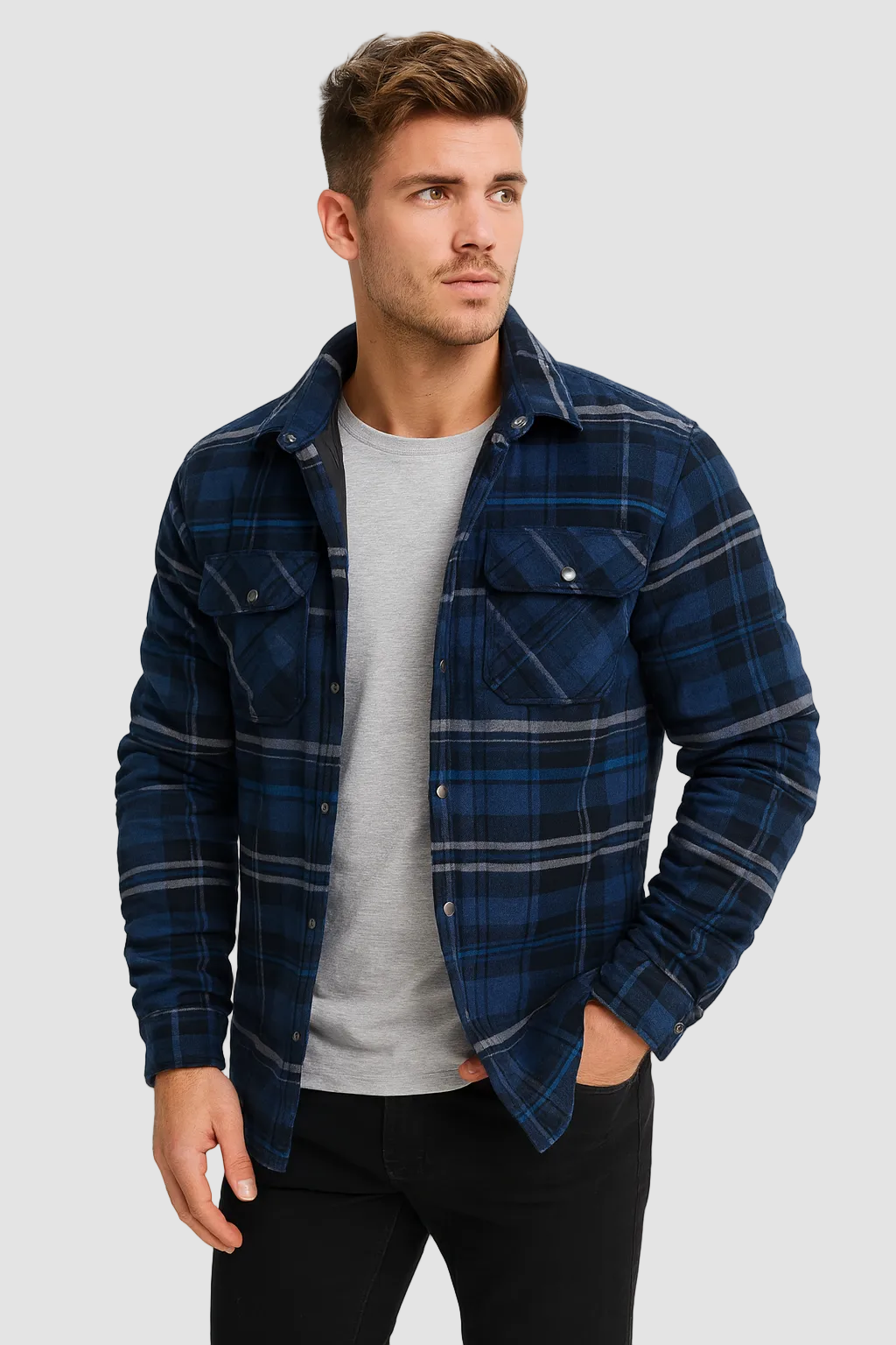 Gareth | Casual Checked Flannel Overshirt for Men