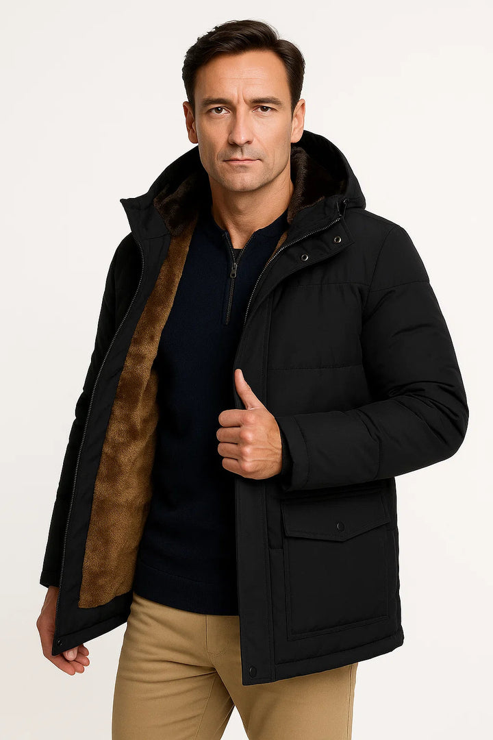Osgood | Warm Oversized Quilted Hooded Jacket for Men
