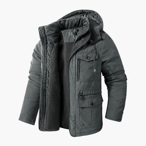 Thane | Warm Quilted Hooded Winter Jacket for Men