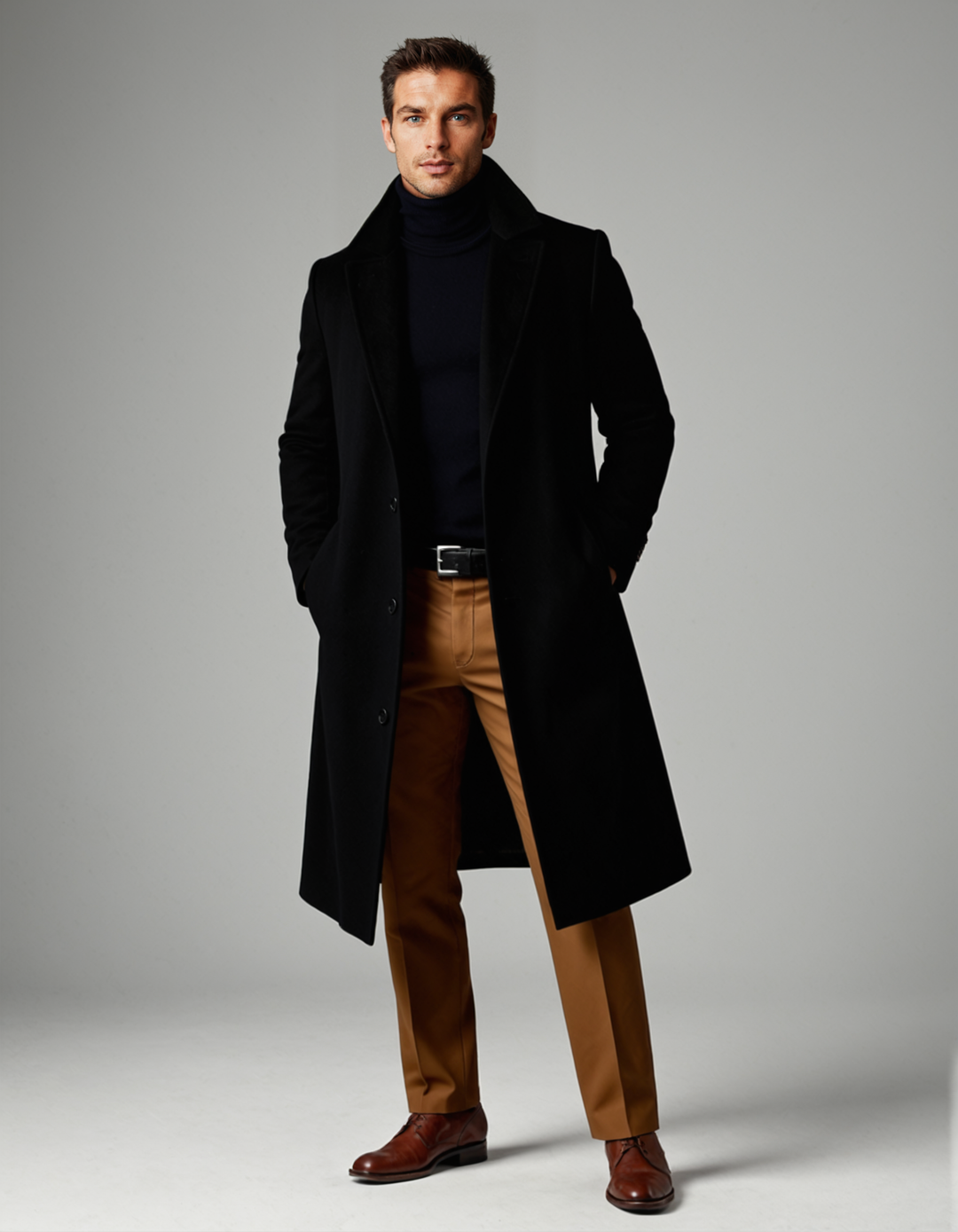 Ferdinand | Polished Wool Overcoat for Men