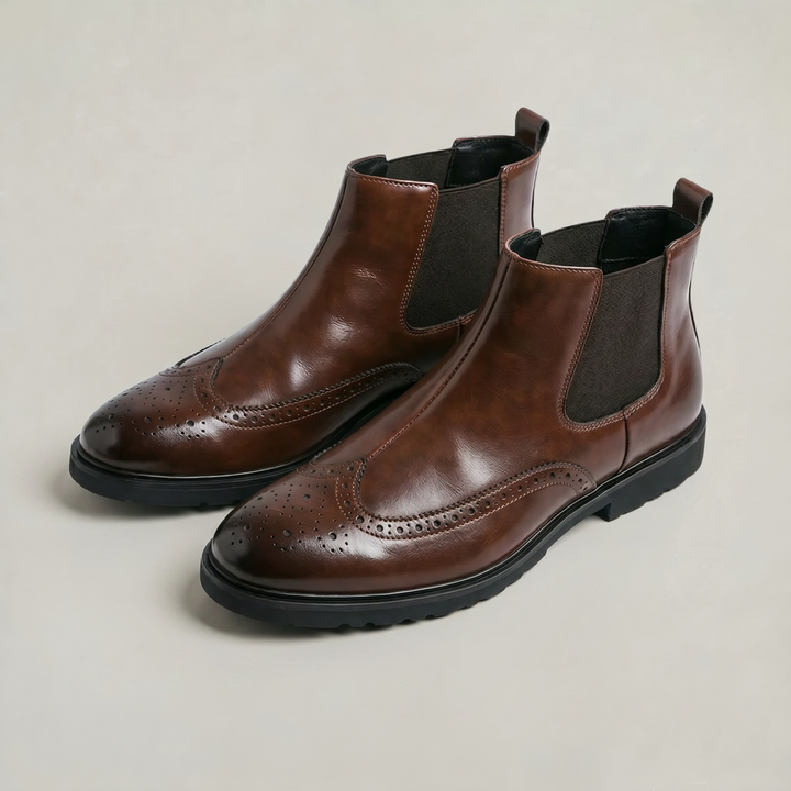 Calder | Sharp Wingtip Chelsea Ankle Boots