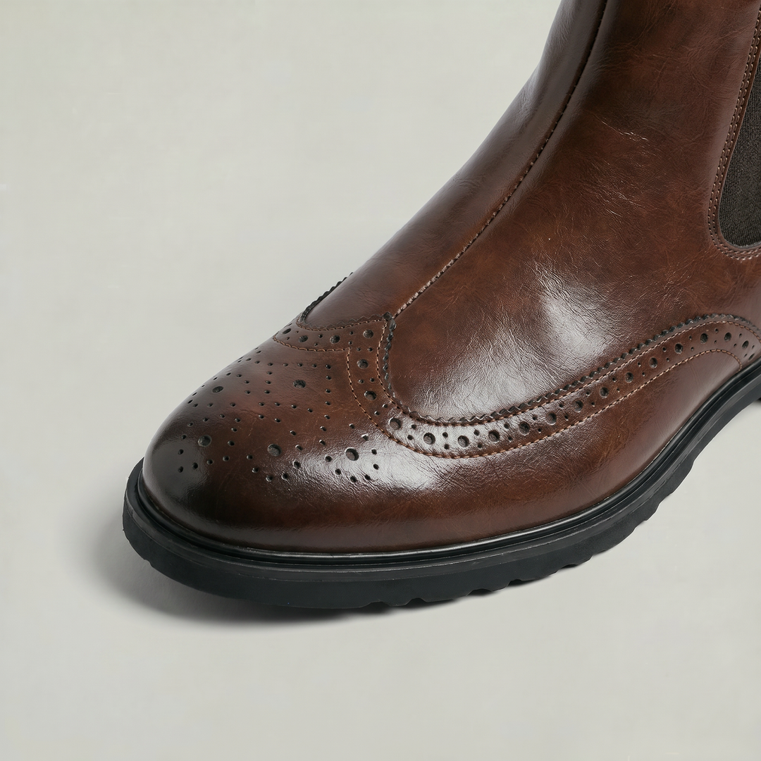 Calder | Sharp Wingtip Chelsea Ankle Boots