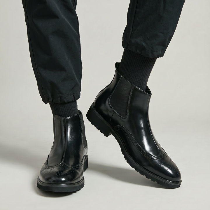 Calder | Sharp Wingtip Chelsea Ankle Boots