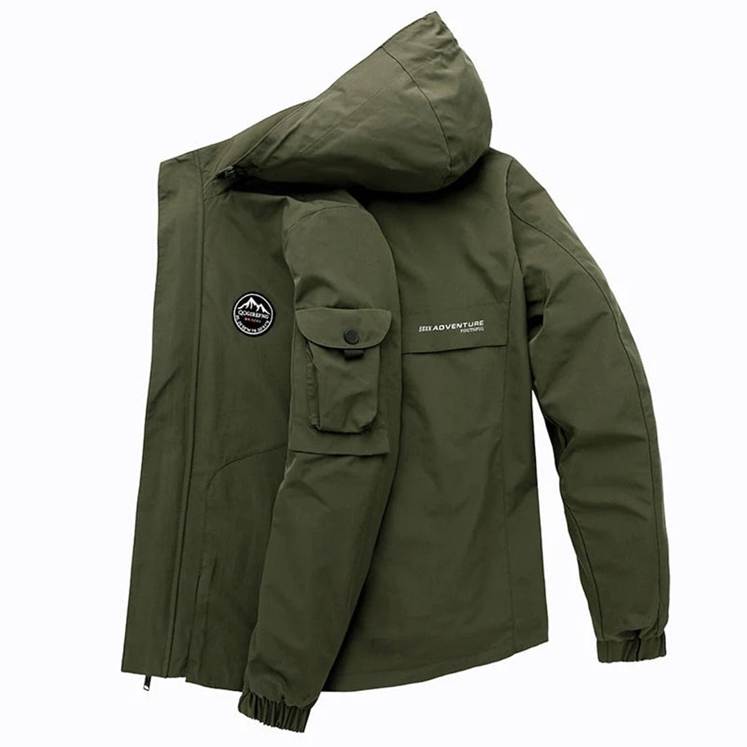 Hawke | Waterproof Hooded Bomber Jacket for Men