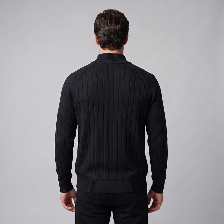 Hadrian | Sharp Diamond Knit Zip-Up Cardigan for Men
