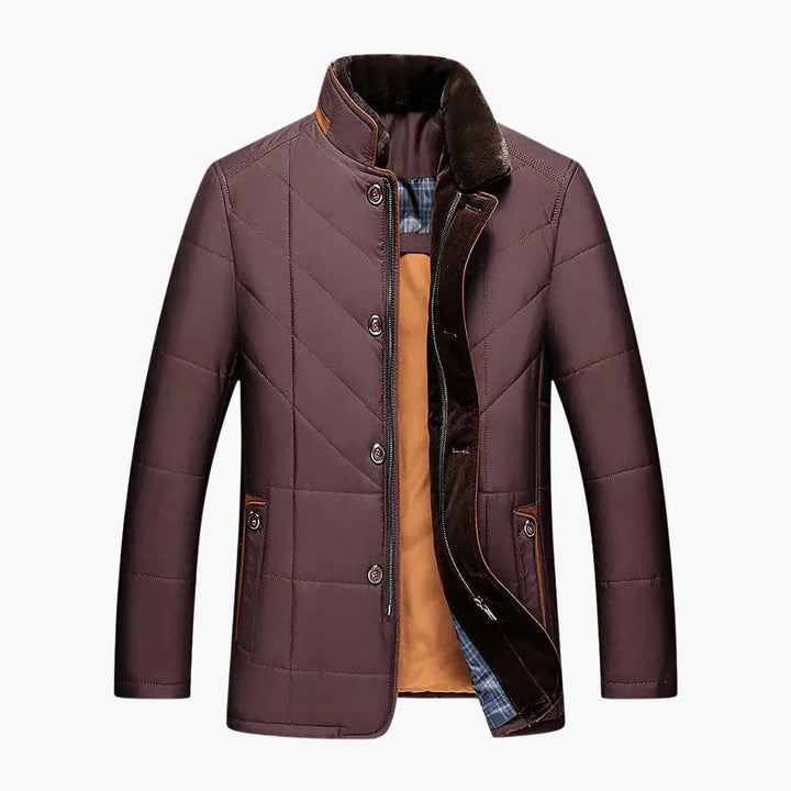 Osric | Warm Quilted Stand-Collar Jacket for Men