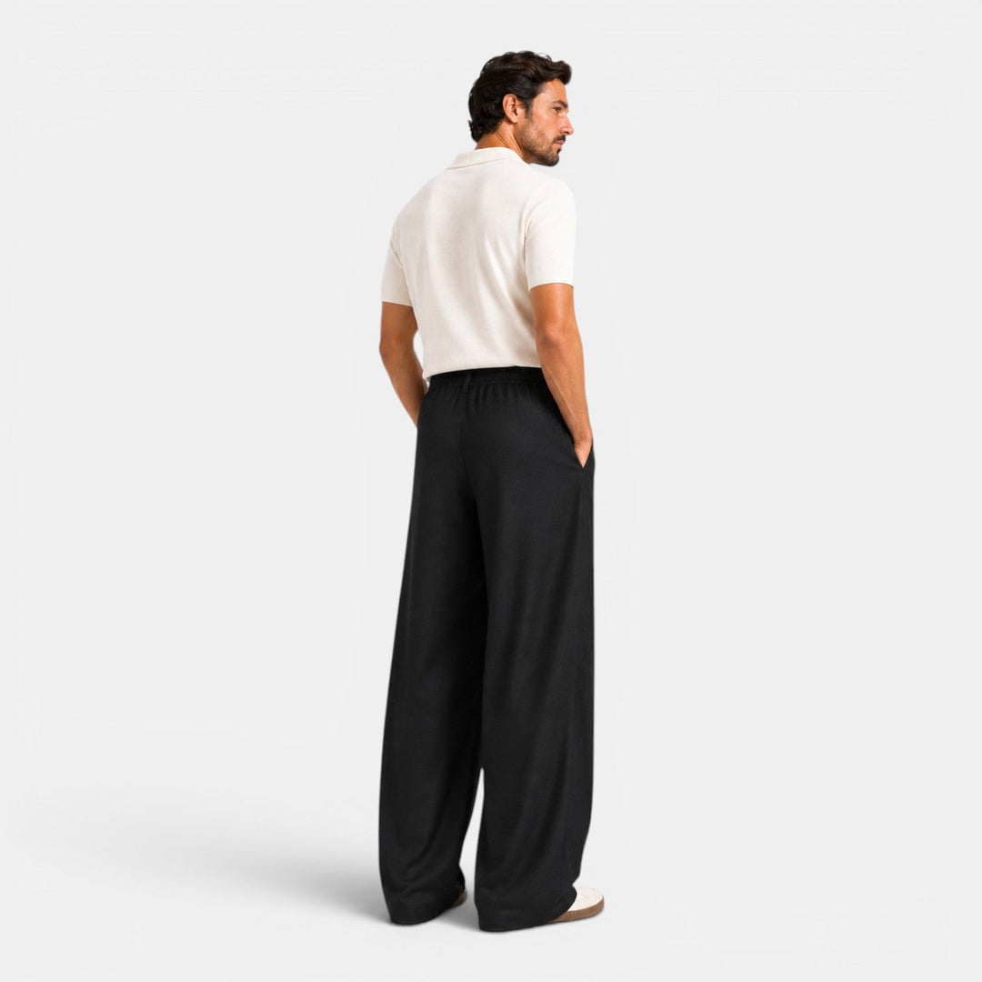 Rourke | Relaxed Wide-Leg Pleated Trousers for Men