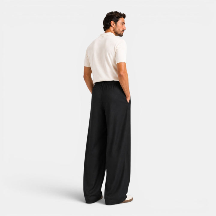 Rourke | Relaxed Wide-Leg Pleated Trousers for Men