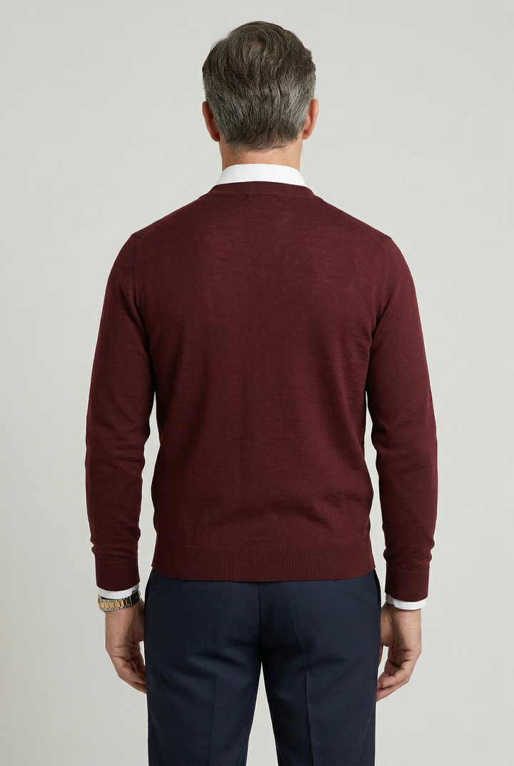Flint | Elegant Mens Cardigan V-Neck Knitted Button