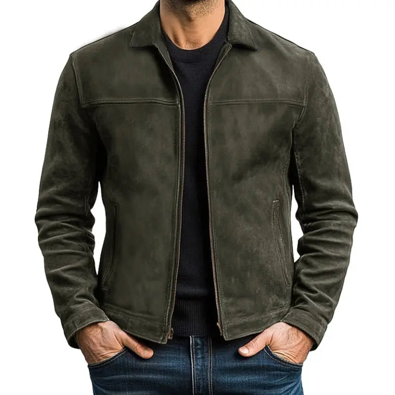 Wesley | Rugged Suede-Style Biker Jacket for Men