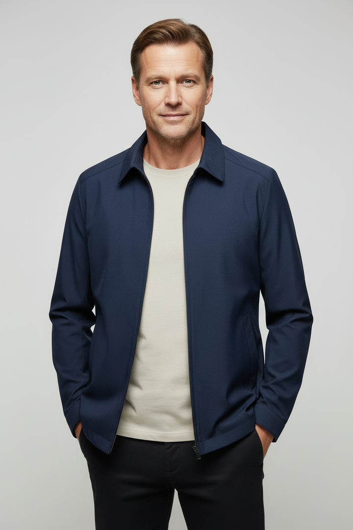 Fenn | Refined Mens Jacket Collar Zip-Up