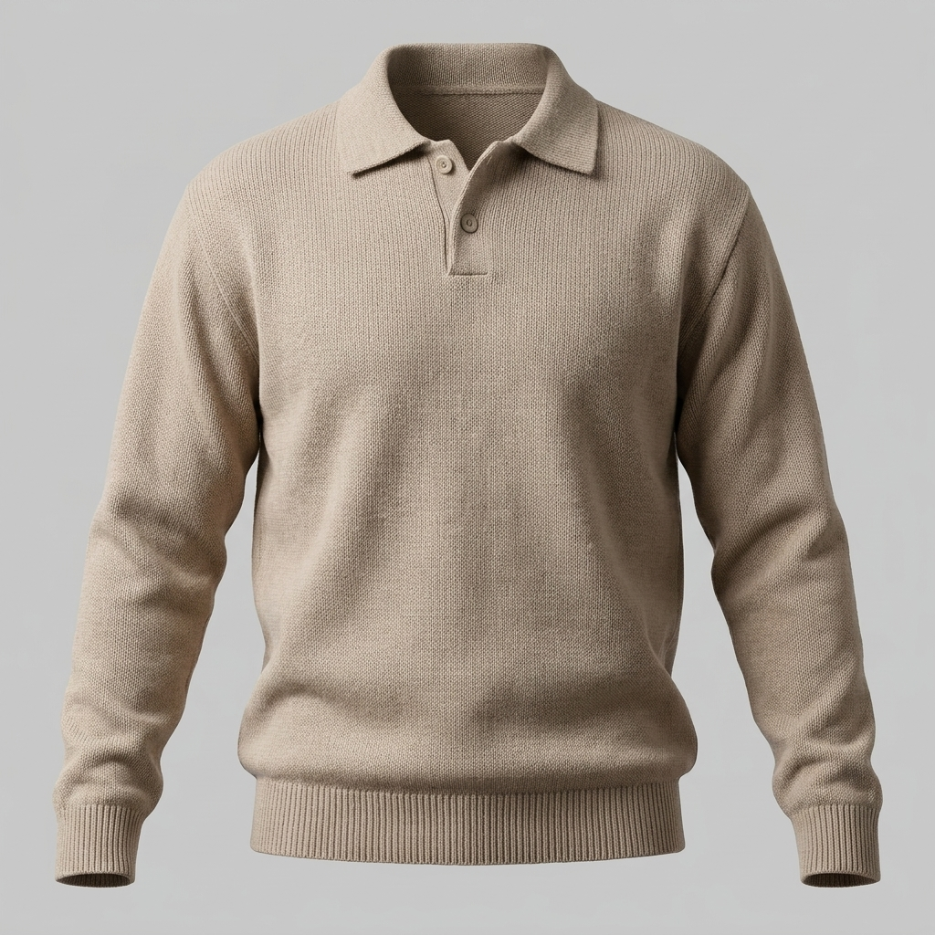 Miles | Relaxed Long Sleeve Polo Sweater
