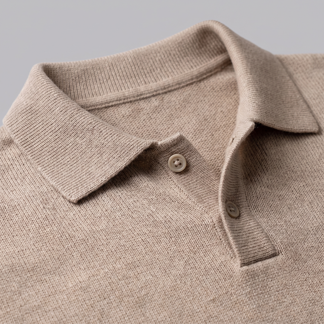 Miles | Relaxed Long Sleeve Polo Sweater