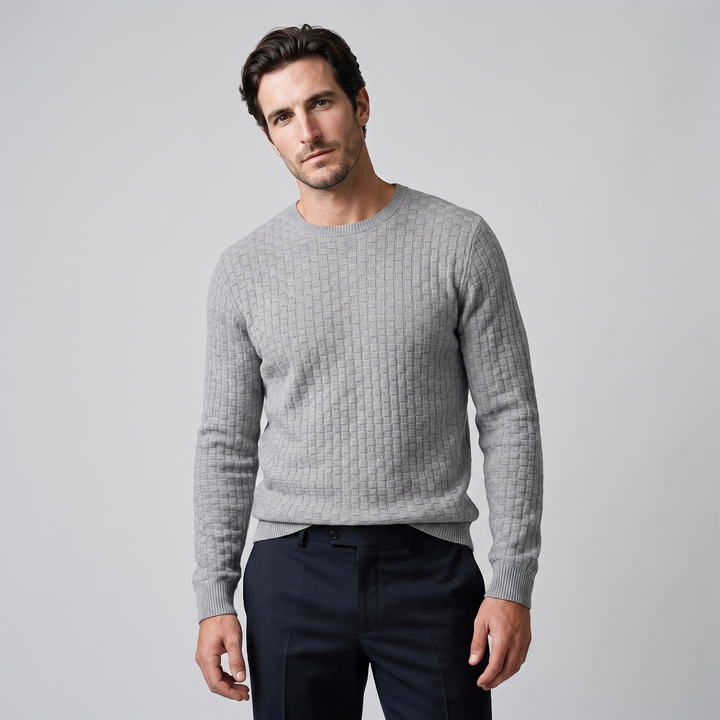Godfrey | Relaxed Basketweave Crew Neck Jumper