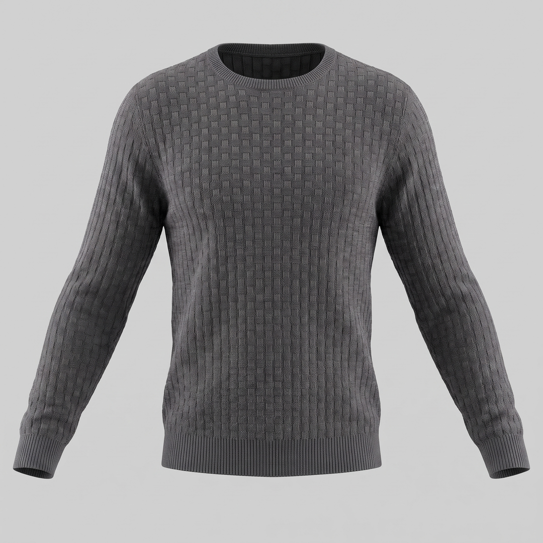 Godfrey | Relaxed Basketweave Crew Neck Jumper