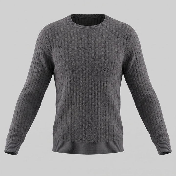 Godfrey | Relaxed Basketweave Crew Neck Jumper