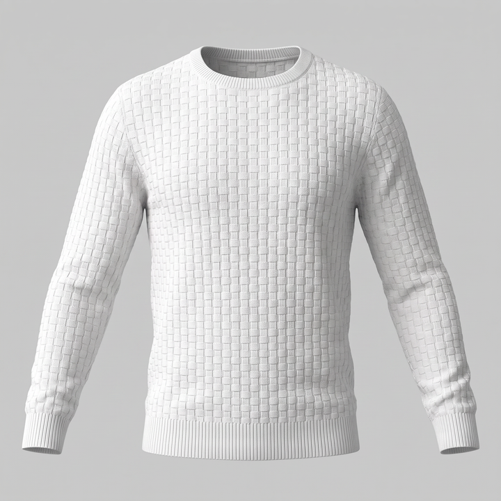 Godfrey | Relaxed Basketweave Crew Neck Jumper