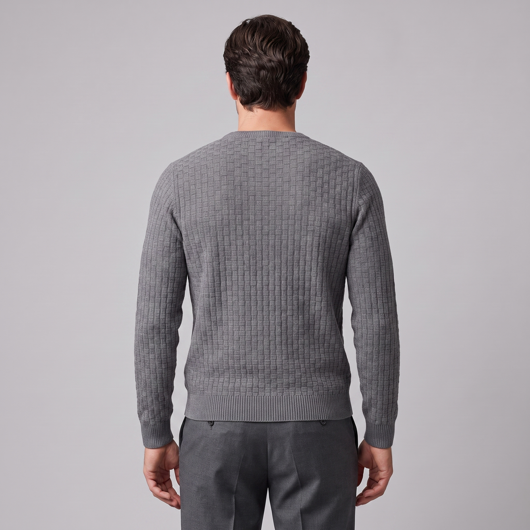 Godfrey | Relaxed Basketweave Crew Neck Jumper