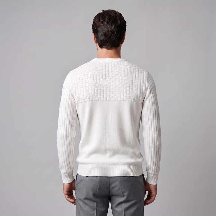 Godfrey | Relaxed Basketweave Crew Neck Jumper