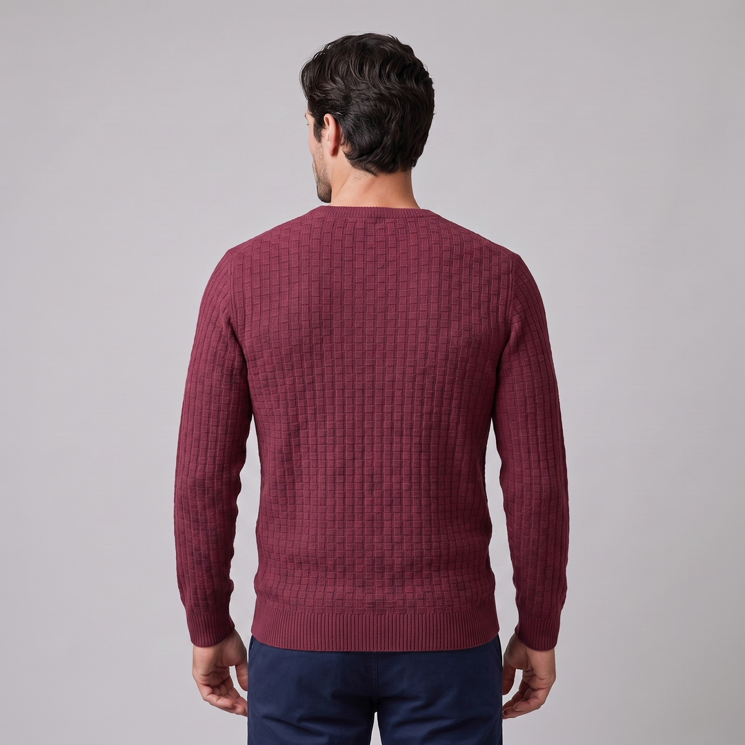 Godfrey | Relaxed Basketweave Crew Neck Jumper