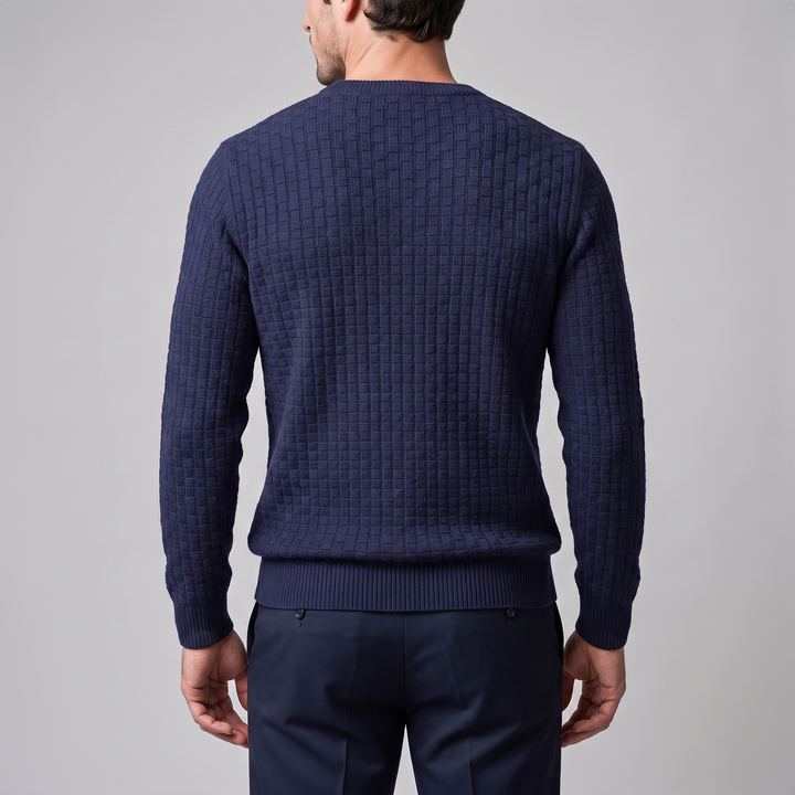 Godfrey | Relaxed Basketweave Crew Neck Jumper
