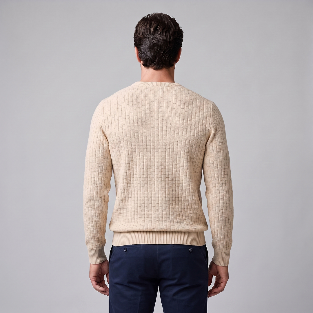 Godfrey | Relaxed Basketweave Crew Neck Jumper