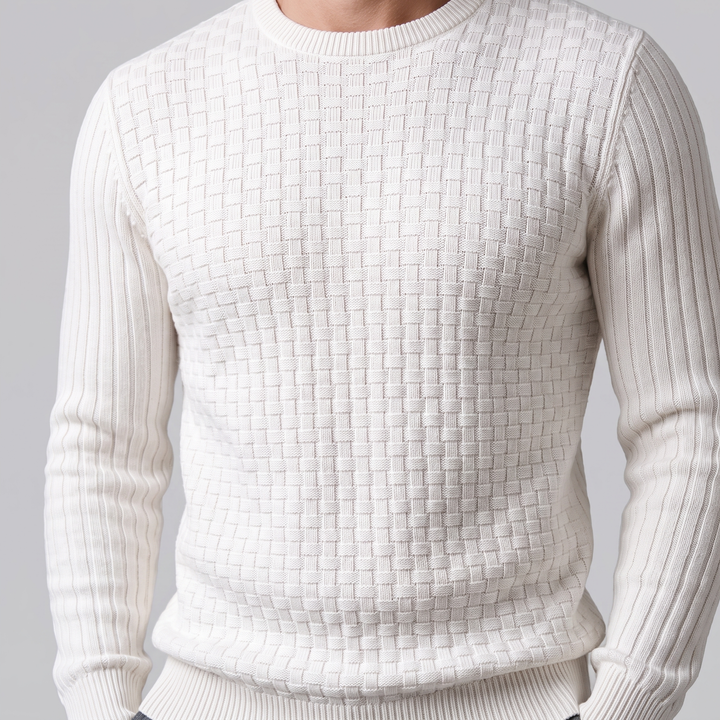 Godfrey | Relaxed Basketweave Crew Neck Jumper